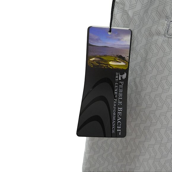 NWT Pebble Beach Golf Shorts Men's Size 40 Gray Geo Dry-Luxe Performance Stretch - Picture 6 of 8